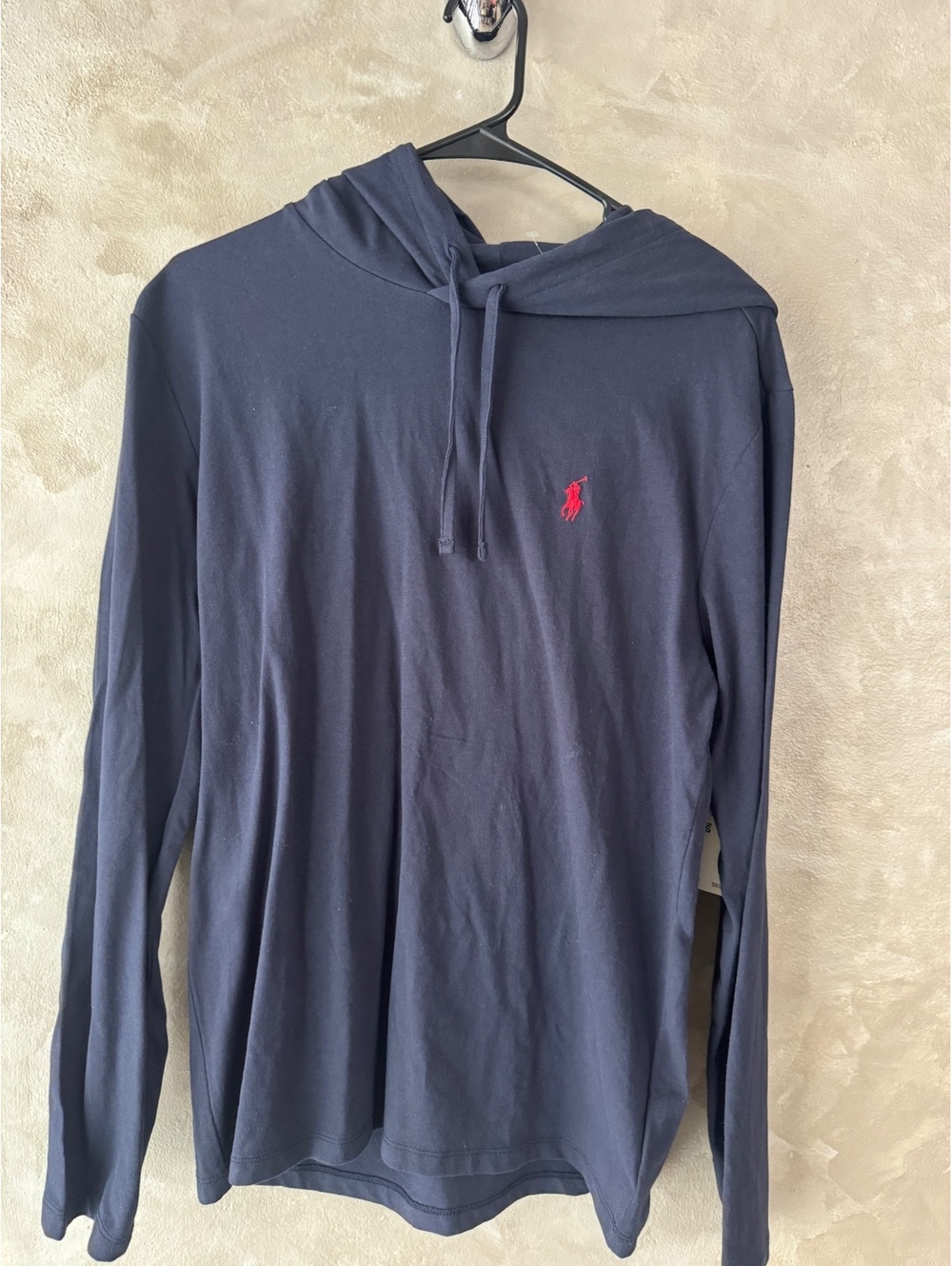 Polo Ralph Lauren navy hooded long sleeve shirt
